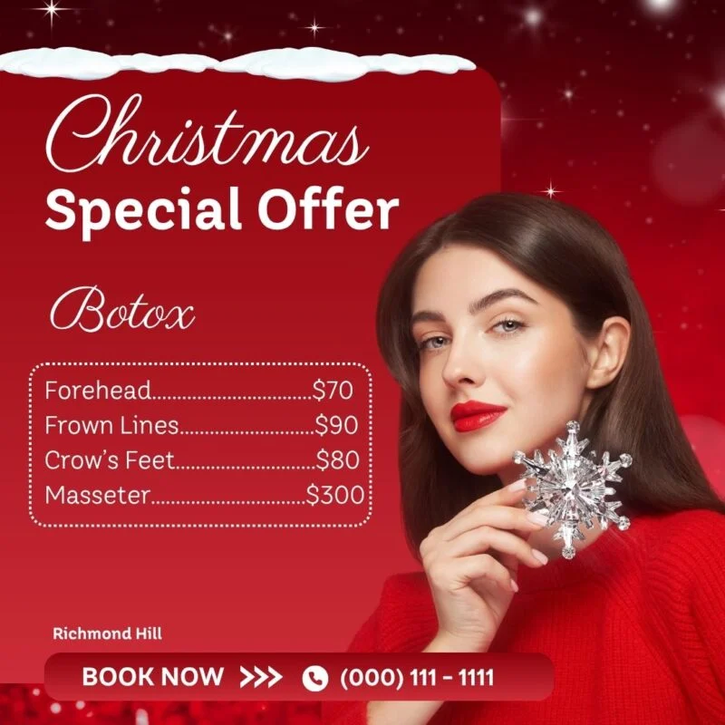 Christmas Botox special offer Richmond Hill — ad creative designed by MetaBaz
