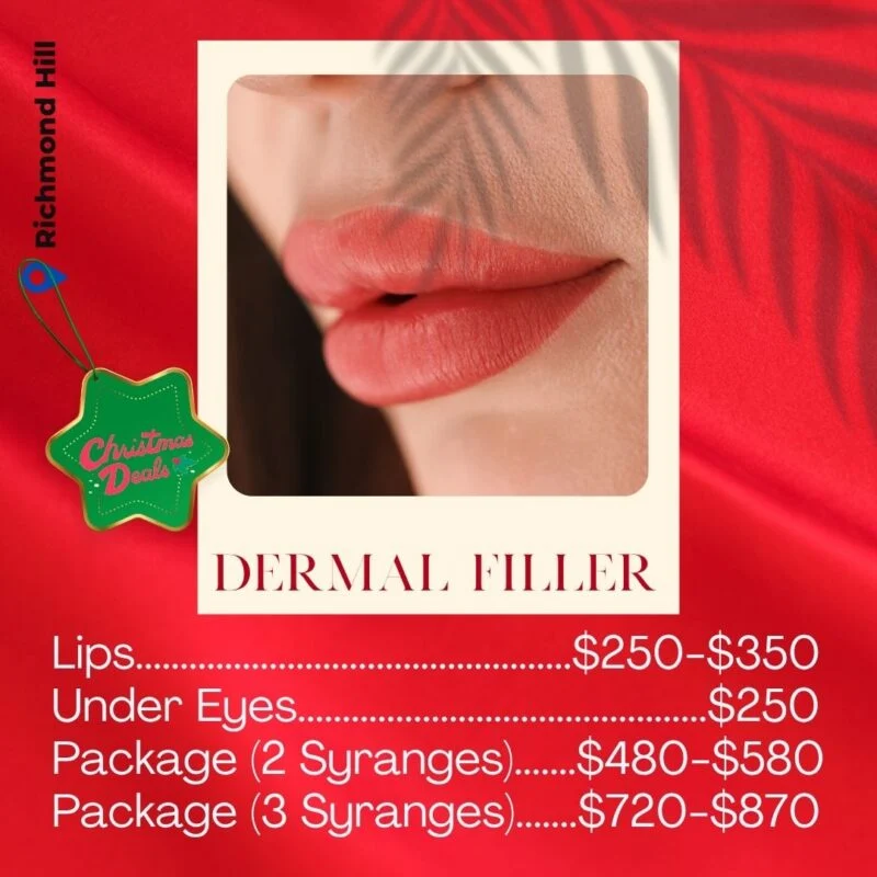 Christmas dermal filler special Richmond Hill — ad creative designed by MetaBaz