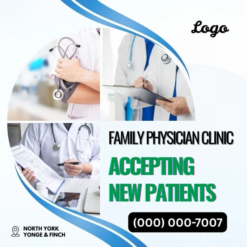Family physician clinic accepting new patients North York — ad creative designed by MetaBaz