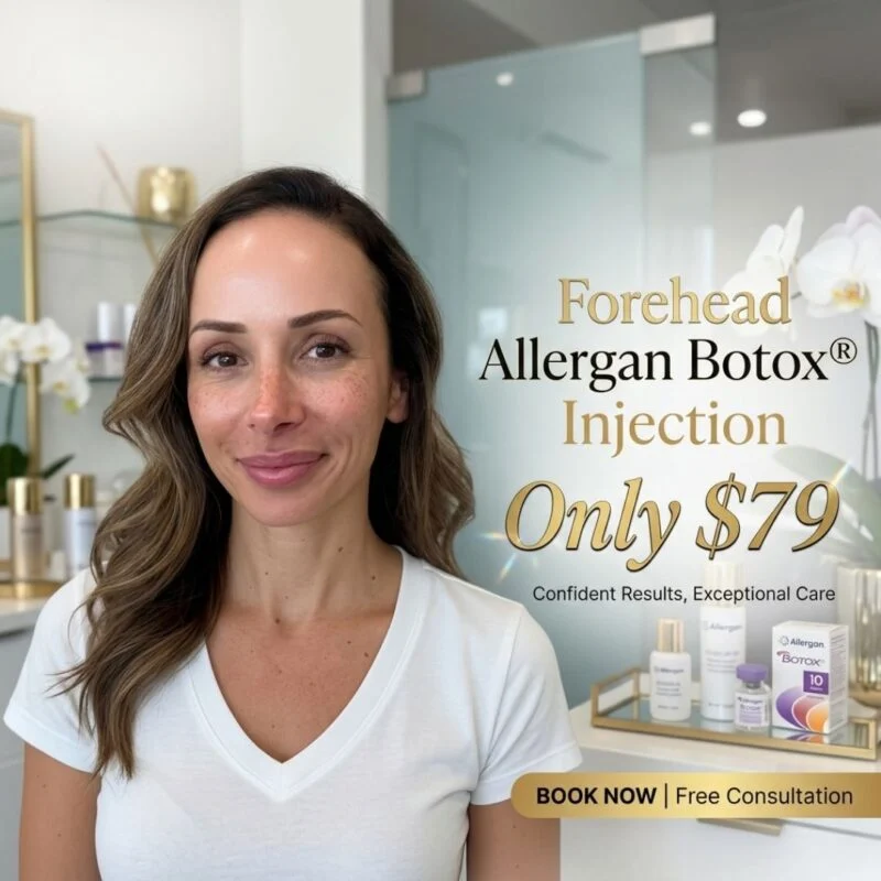 Forehead Allergan Botox injection results ad — ad creative designed by MetaBaz
