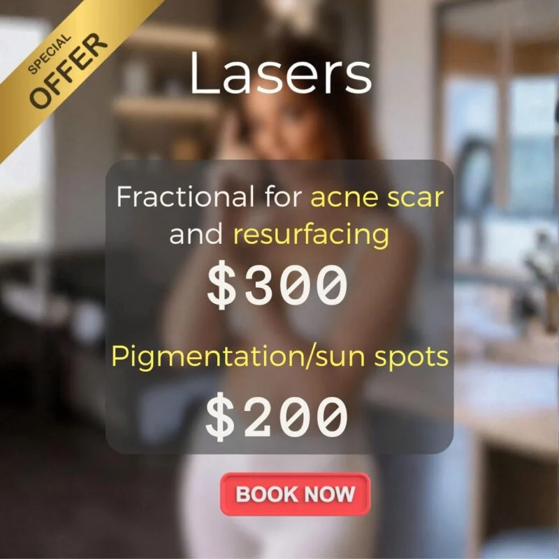 Fractional laser acne scar resurfacing promo — ad creative designed by MetaBaz