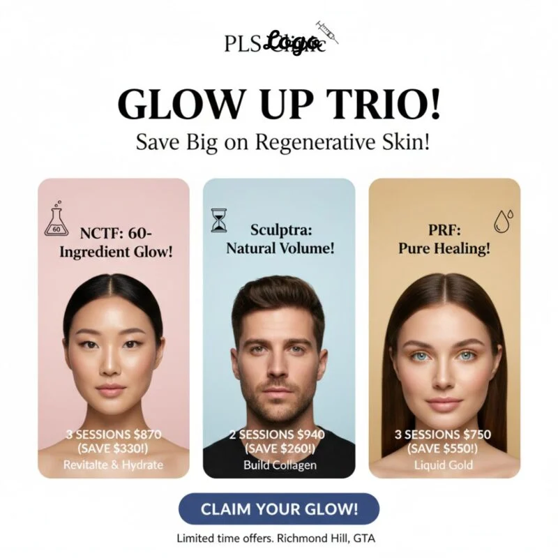 Glow up trio regenerative skin ads Richmond Hill — ad creative designed by MetaBaz