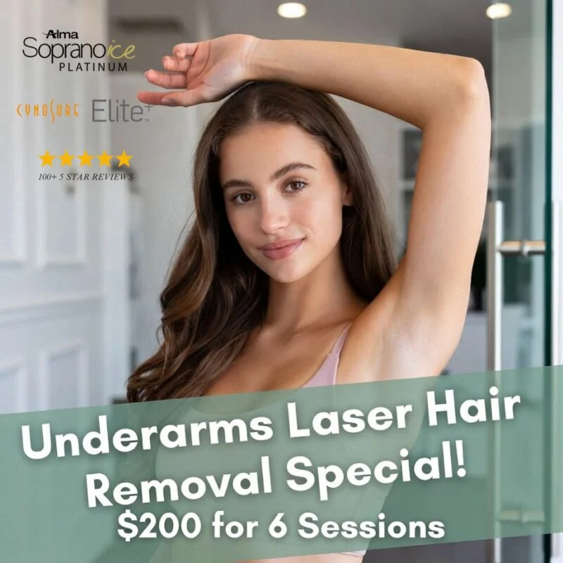 Lifestyle underarms laser hair removal special GTA — ad creative designed by MetaBaz