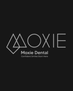 A sleek monochrome dental practice logo featuring a modern geometric icon of overlapping fine-line triangles forming a stylized letter M, alongside clean sans-serif typography on a solid black background, showcasing a family dentistry and dental clinic portfolio feature optimized for authoritative organic social media management by MetaBaz.