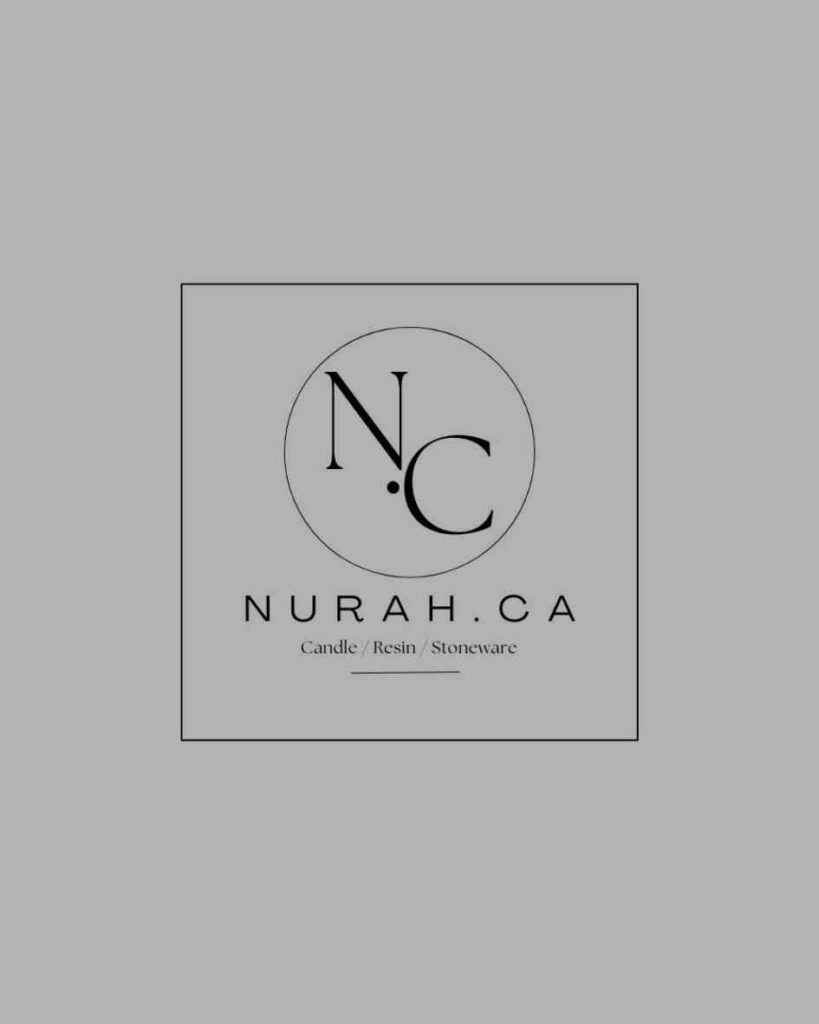 A minimalist black monogram logo enclosed in a fine line square and circle border on a solid gray background, highlighting a hand-made craft and workshops business portfolio feature optimized for premium content creation, strategic Meta ads, and targeted local SEO services by MetaBaz.