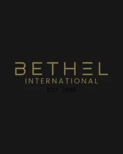 A sophisticated luxury corporate logo featuring clean, modern geometric typography in a muted gold tone centered on a solid black background, showcasing a premium residential and commercial lighting company portfolio feature optimized for authoritative organic social media management by MetaBaz.