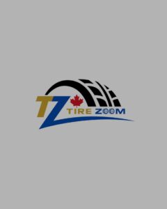 A dynamic automotive service logo featuring an arched black tire tread graphic above stylized initials in gold and blue, integrated with a red Canadian maple leaf on a solid gray background, showcasing a mobile tire service portfolio feature optimized for high-intent Google Ads management and targeted local SEO services by MetaBaz.